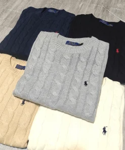 🧵 POLO RALPH LAUREN CABLE KNIT COTTON SWEATER – BIỂU TƯỢNG PHONG CÁCH CỔ ĐIỂN MỸ